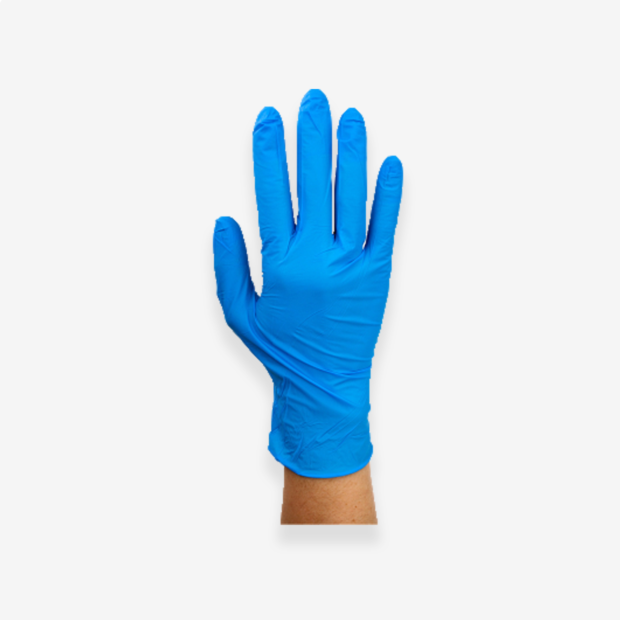 Safe-Touch Blue Nitrile Exam Gloves, Powder-Free